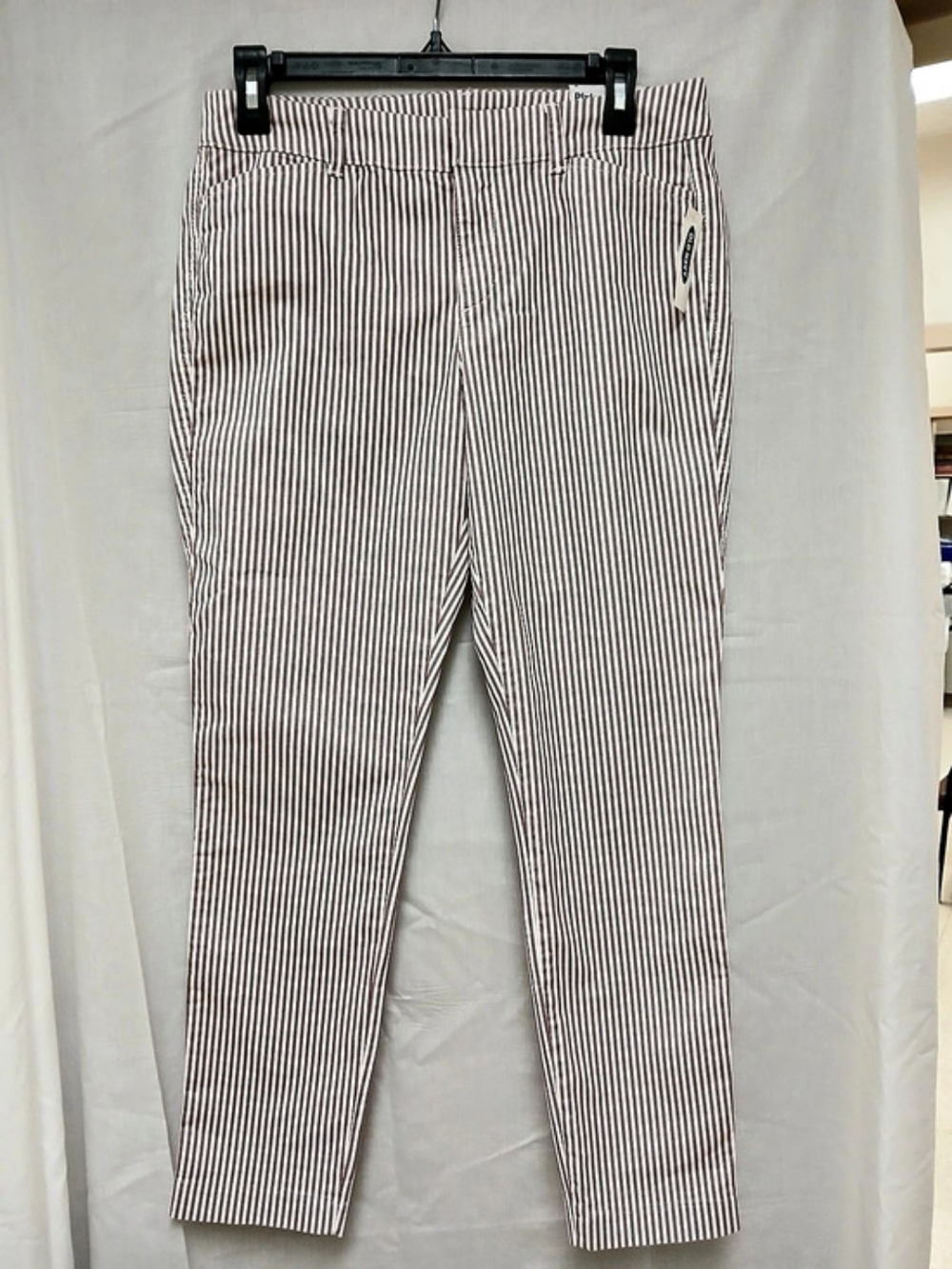 Old Navy Pixie Striped Skinny Pants in White & Red Size 6 NWT